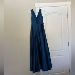 Dark blue prom dress